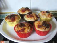 Fotografija recepta: Vzhajani rahli tunini muffini z inčuni