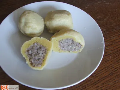 Koruzni cmoki z ajdovim nadevom