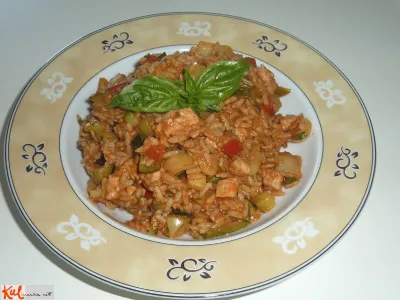 Sočna rižota z lososom