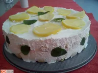 Fotografija recepta: Limonino jogurtova  torta brez pečenja