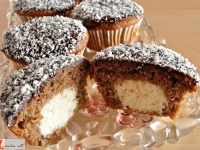 Čokoladni mafini s kokosovo sredico