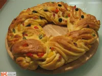 Fotografija recepta: Božični (velikonočni, praznični) venec ali  torta " Angelica "