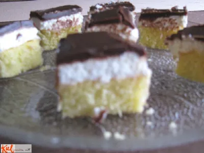 Zebra - kokosovo pecivo