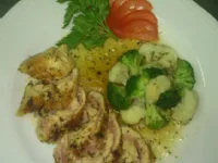 Fotografija recepta: Puranja ruladica s sirom in šunko