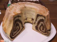 Fotografija recepta: Čokoladna potica z mletimi mandlji