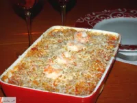 Fotografija recepta: Pečena rižota z gamberi in parmezanom