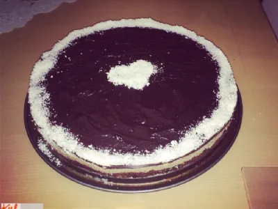 Presna čokoladno - pomarančna - kokosova tortica