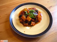 Fotografija recepta: Indijski jajčevec in krompir s paradižnikom