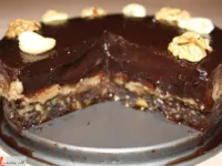 Fotografija recepta: Presna čokoladna torta s karamelo 