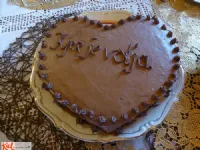 Fotografija recepta: Orehova torta s kuhano masleno-čokoladno kremo