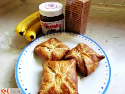 Žepki z banano, Nutello in piškoti