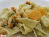 Fotografija recepta: Testenine z rakci in kolerabo