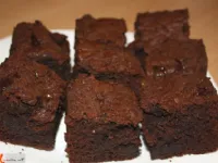 Fotografija recepta: Browniji s praženim mandljevim maslom