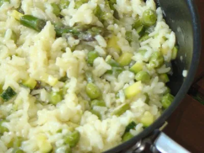 Zelena rižota »ala fasulas«