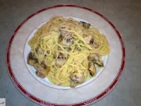 Fotografija recepta: Špageti s šampinjoni