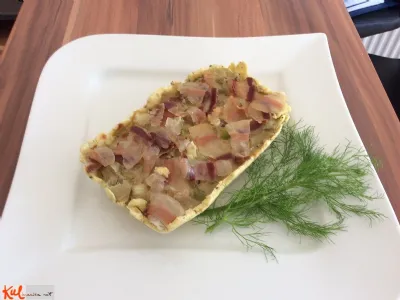 Pita z bučkami in slanino