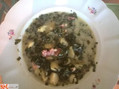 Čemaževa juha s krompirjem in slanino