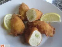 Fotografija recepta: Polnjeni in ocvrti kalamari