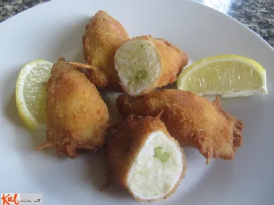 Polnjeni in ocvrti kalamari