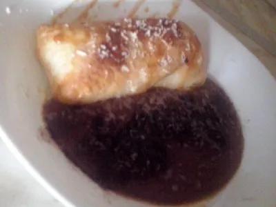 Banane v testu s pudingom