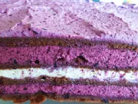 Fotografija recepta: Rustična borovničevo - čokoladna torta