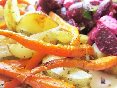 Vroče hladen vegetarijanski krožnik