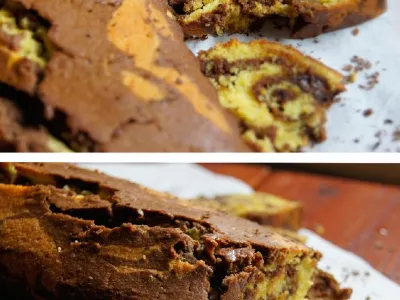 Pomarančni marmorni kolač