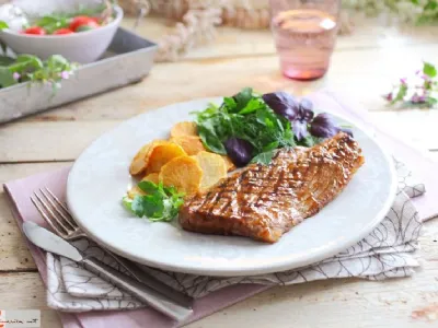 Steak in čips na žaru