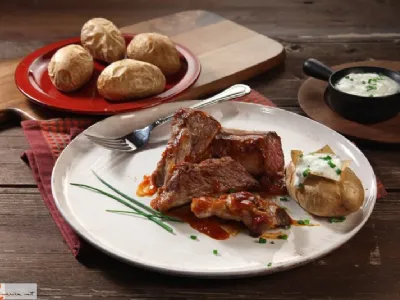 Rebrca na žaru v pivski omaki