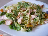 Fotografija recepta: Rezanci z lososom