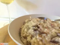 Fotografija recepta: Rižota s panceto in radičem