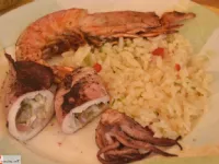 Fotografija recepta: Polnjeni lignji na žaru