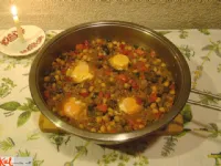 Fotografija recepta: Shakshouka z jagnjetino in jajčevci