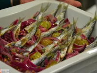 Fotografija recepta: Sardele v marinadi z grozdjem