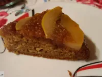 Fotografija recepta: Medena narobe obrnjena hruškina pita