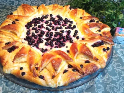 Sončnica z borovnicami