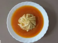 Fotografija recepta: Jesenska juha z mošnjičkom presenečenja