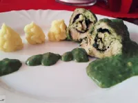 Fotografija recepta: Piščančje - špinačni dvoboj