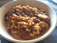 Fotografija recepta: Pašta fižol s kranjsko