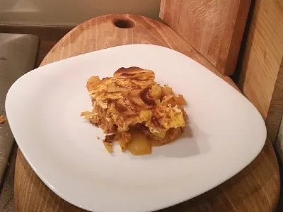 Krompirjeva musaka s sojinim mesom