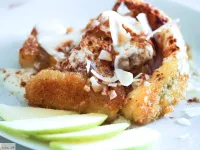 Fotografija recepta: Pečene banane s kokosom (zdravi zajtrk, posladek ali malica)