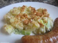 Fotografija recepta: Gratiniran krompir s porom