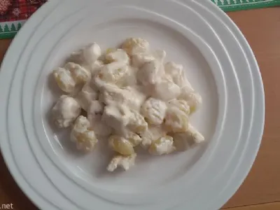 Enostavni piščanec v smetanovi omaki z njoki