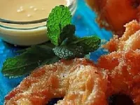 Fotografija recepta: Ocvrta jabolka z vanilijevo kremo