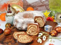 Fotografija recepta: Kokosova potica v čokoladnem testu