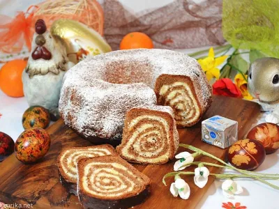 Kokosova potica v čokoladnem testu