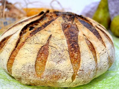 Mešani pirin kruh s kislim testom z daljšim počivanjem