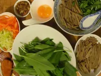 Fotografija recepta: Ramen juha s čemažem in ajdovimi fritati