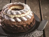 Fotografija recepta: Gurmanski šarkelj s trojnim čokoladnim moussom