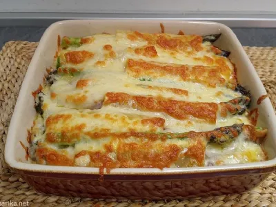 Polnjene testenine s šparglji